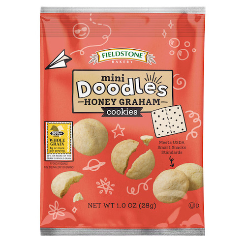 Fieldstone Mini Doodles Honey Graham Cookies, 1 Ounce, 144 Per Case
